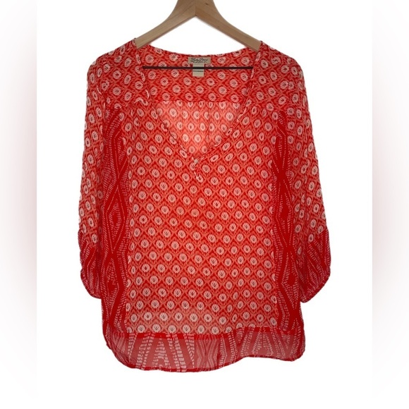 Lucky Brand Sheer Boho Blouse - Picture 4 of 4
